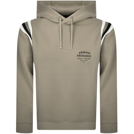 【EMPORIO ARMANI】 Men's Zigzag Embroidered Hoodie: ★ Beige Emporio Armani Velour-Trim Zip-Up Hoodie | Harrods US